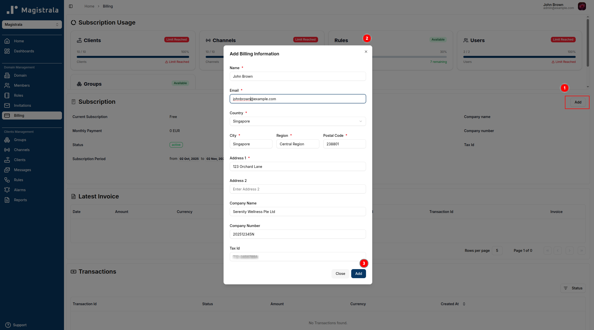 Billing Information