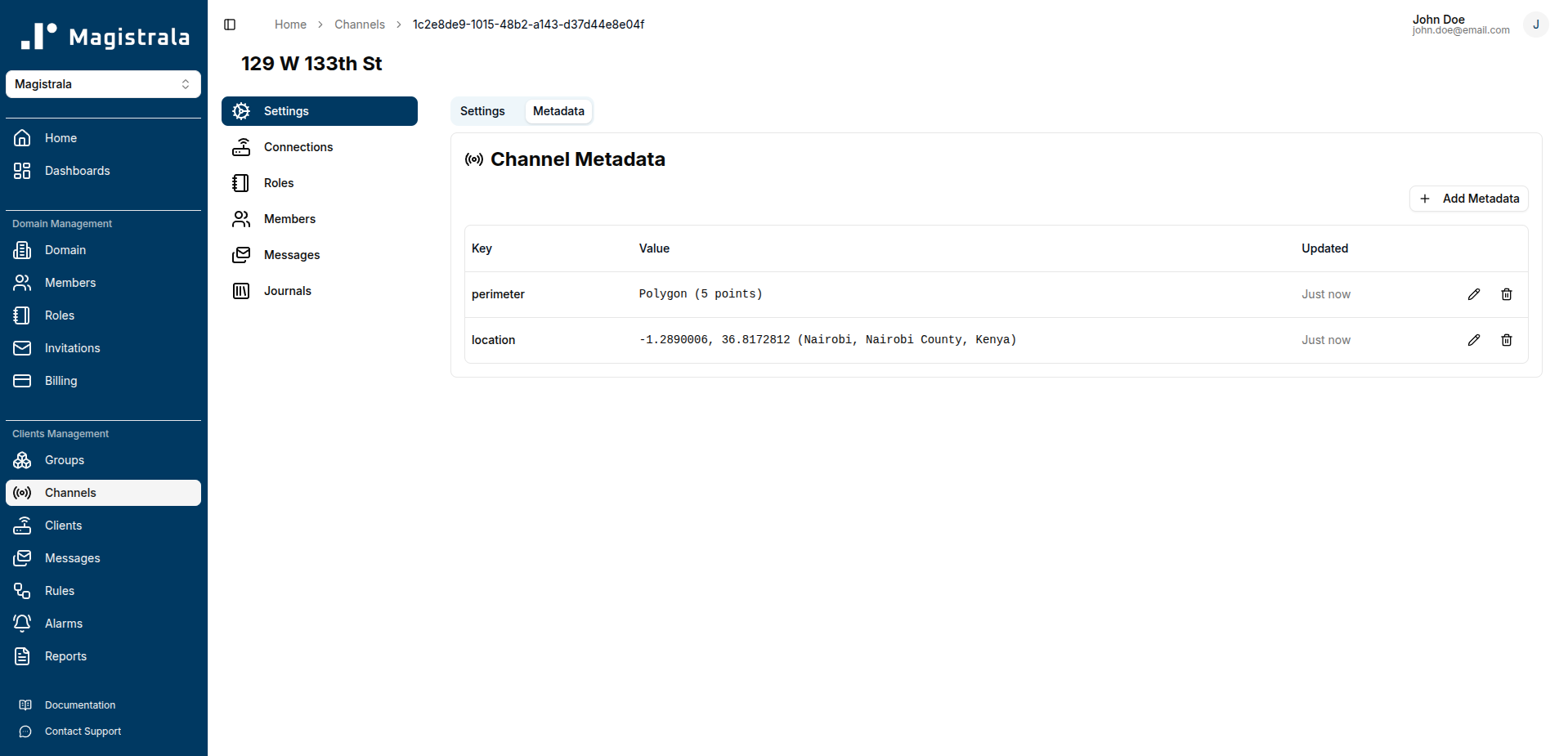 Channel Metadata