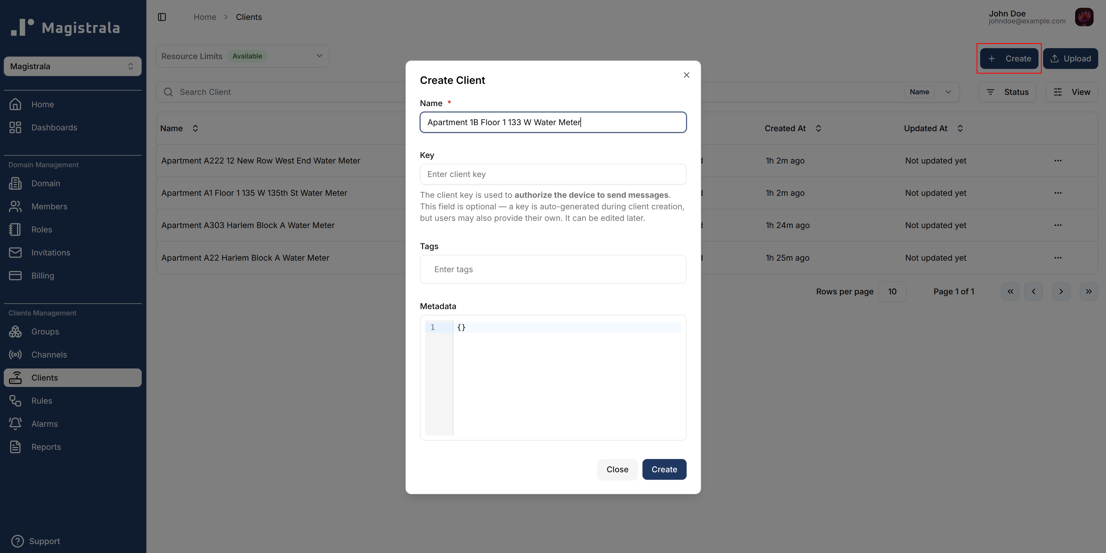 Client information
