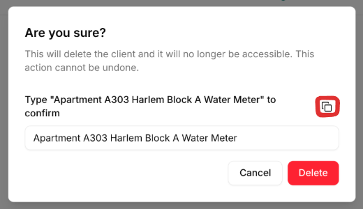 Delete Client