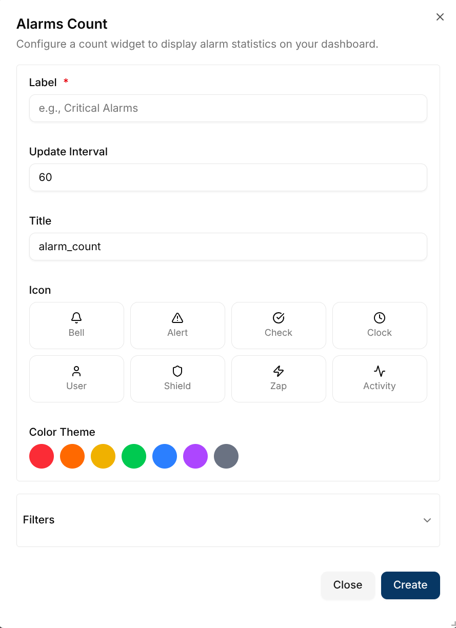 Create Alarm Count