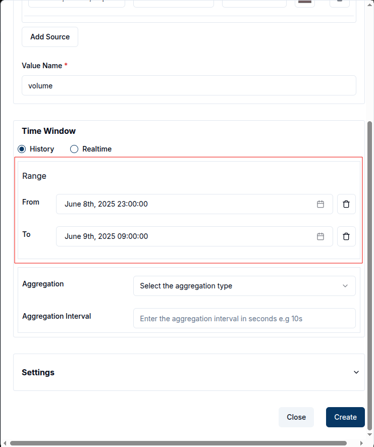 Line time window