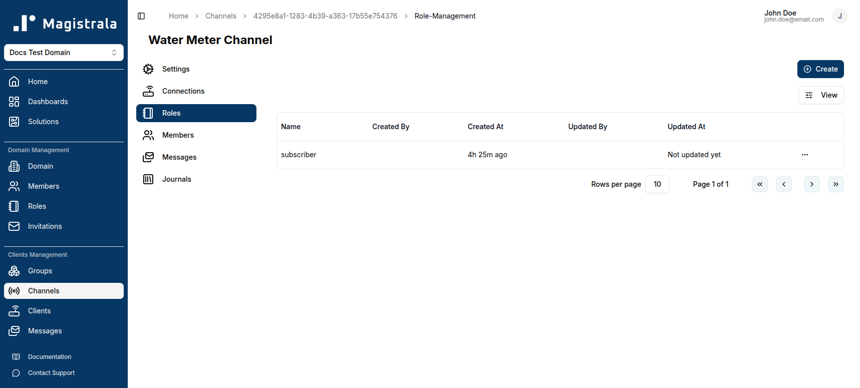 Create channel role