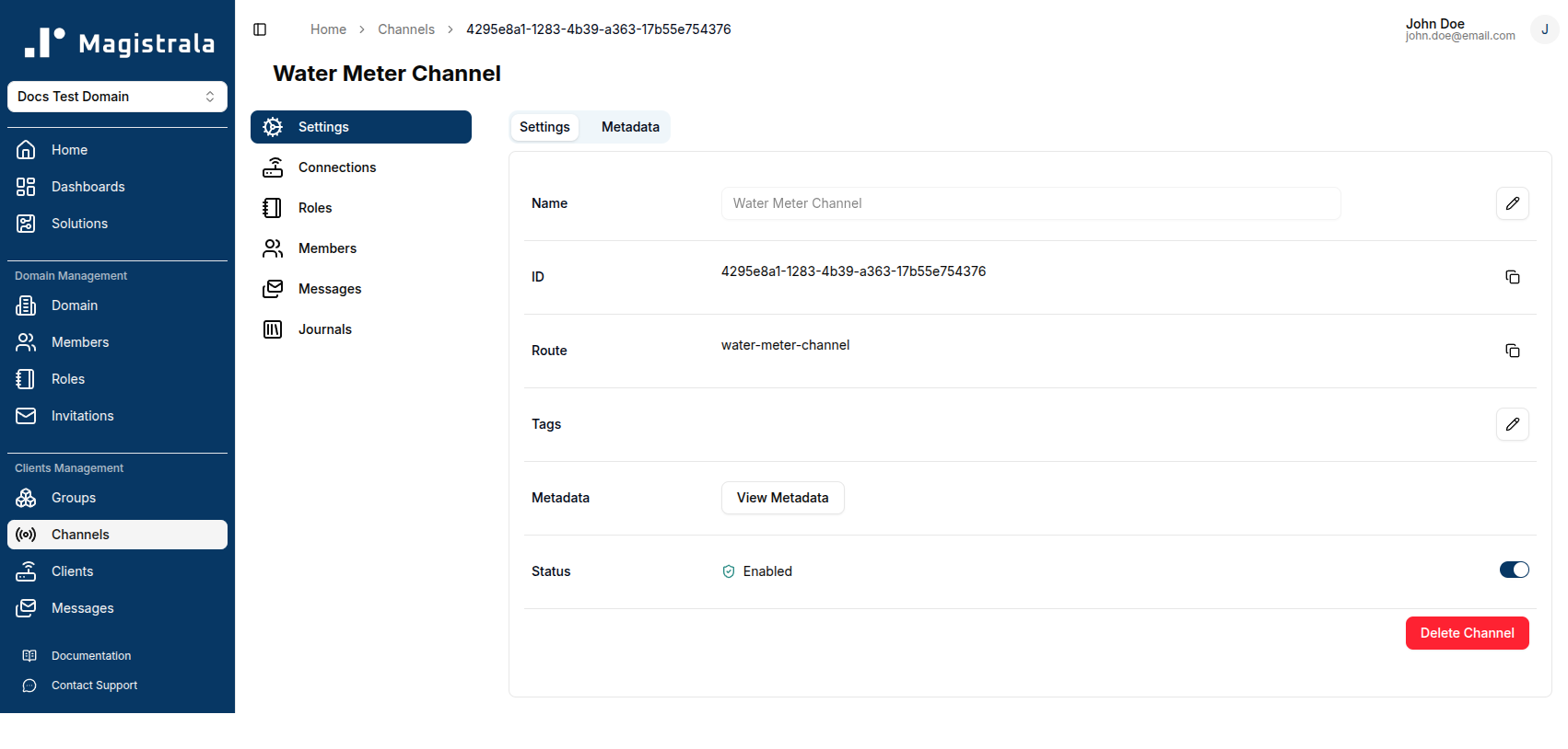 Channel Settings