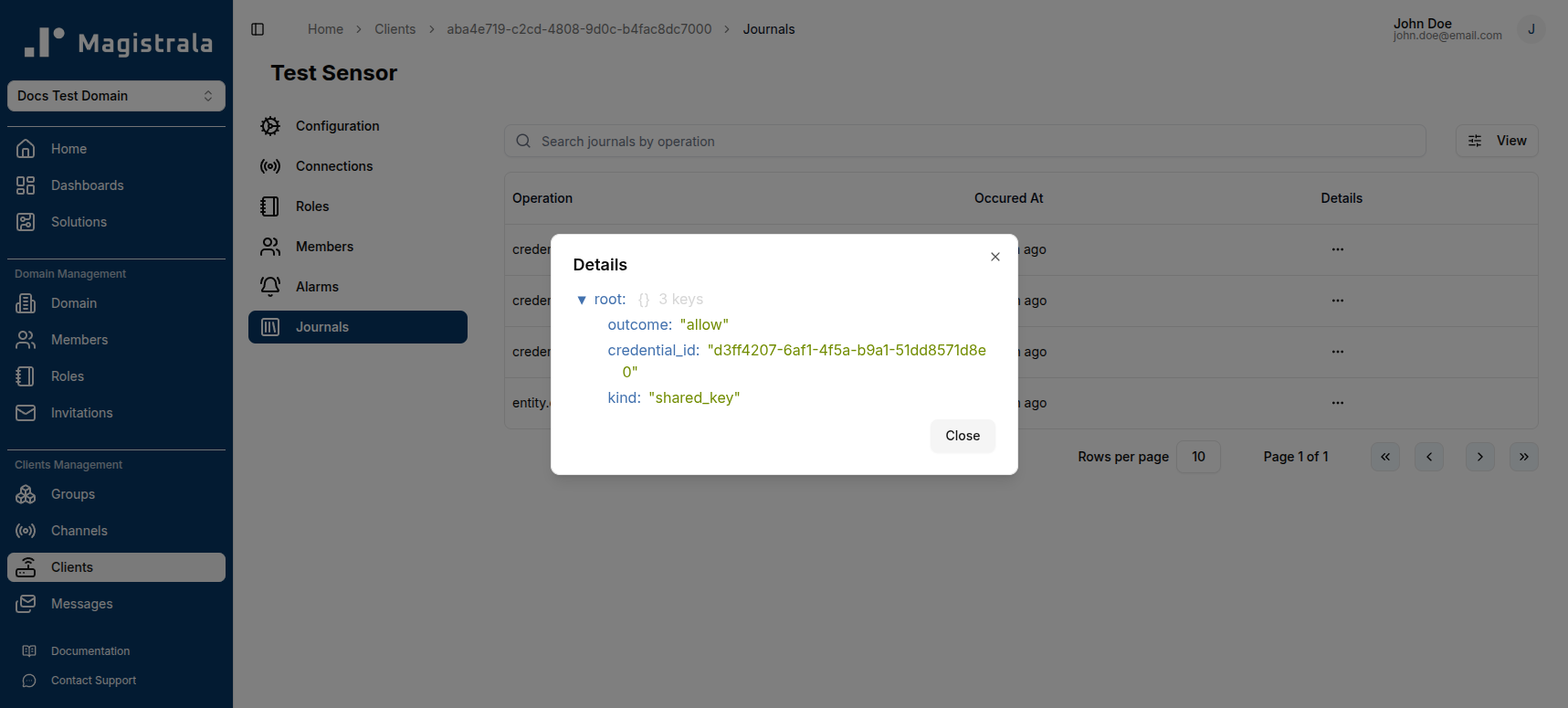 View Client Audit Log Actions
