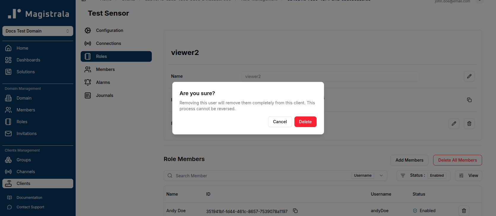 Delete role members