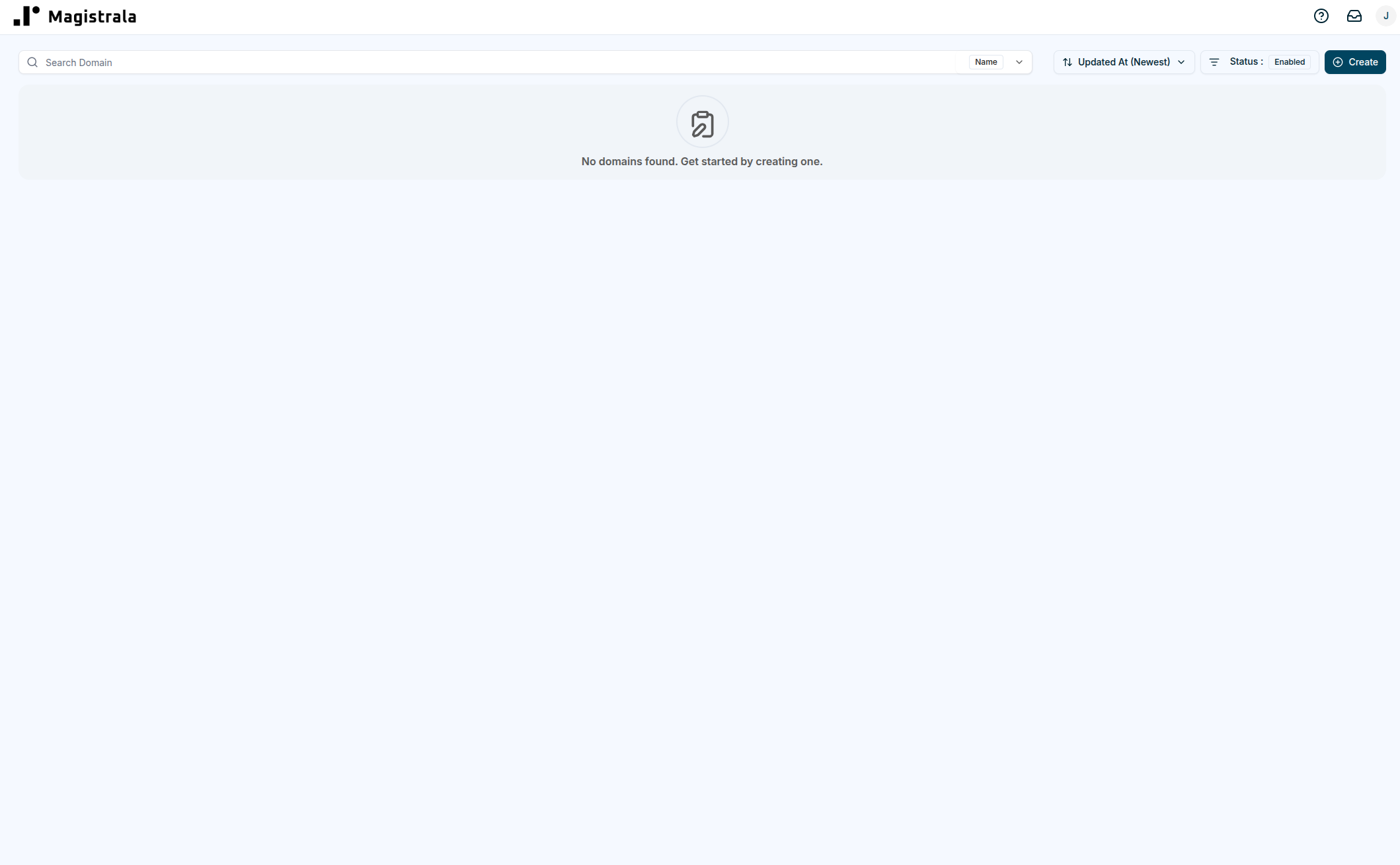 Domains Empty State