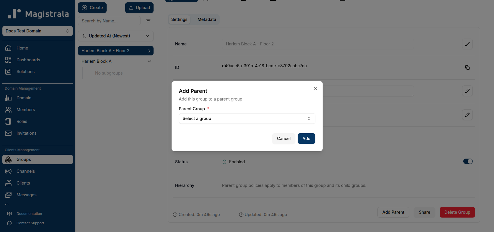 Add Parent Group