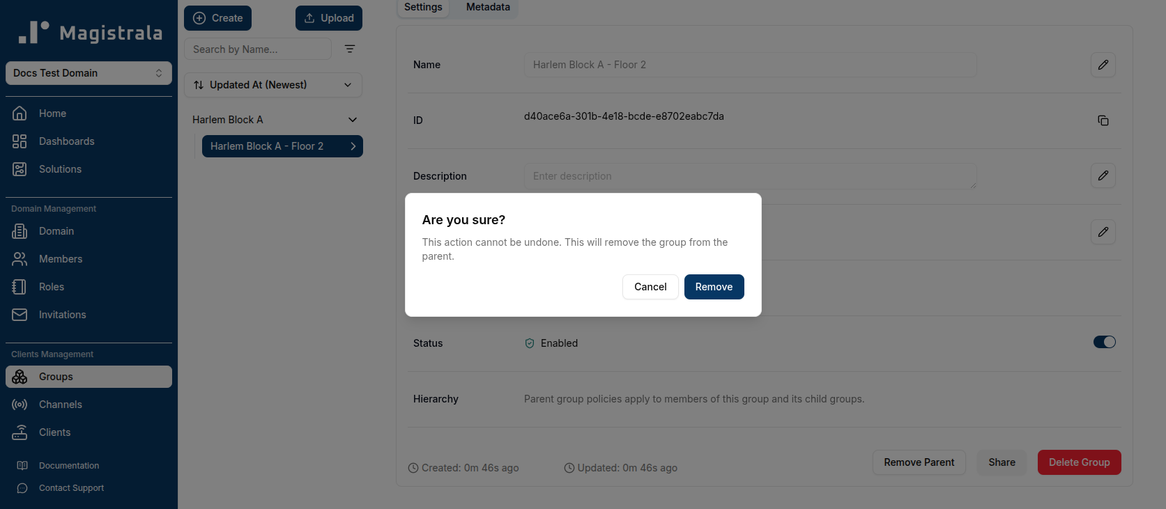 Remove Parent Group