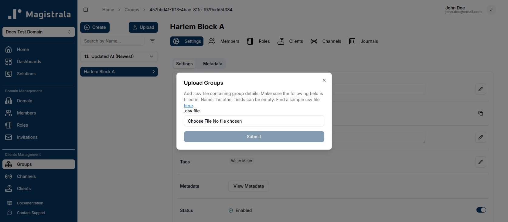 Bulk create groups