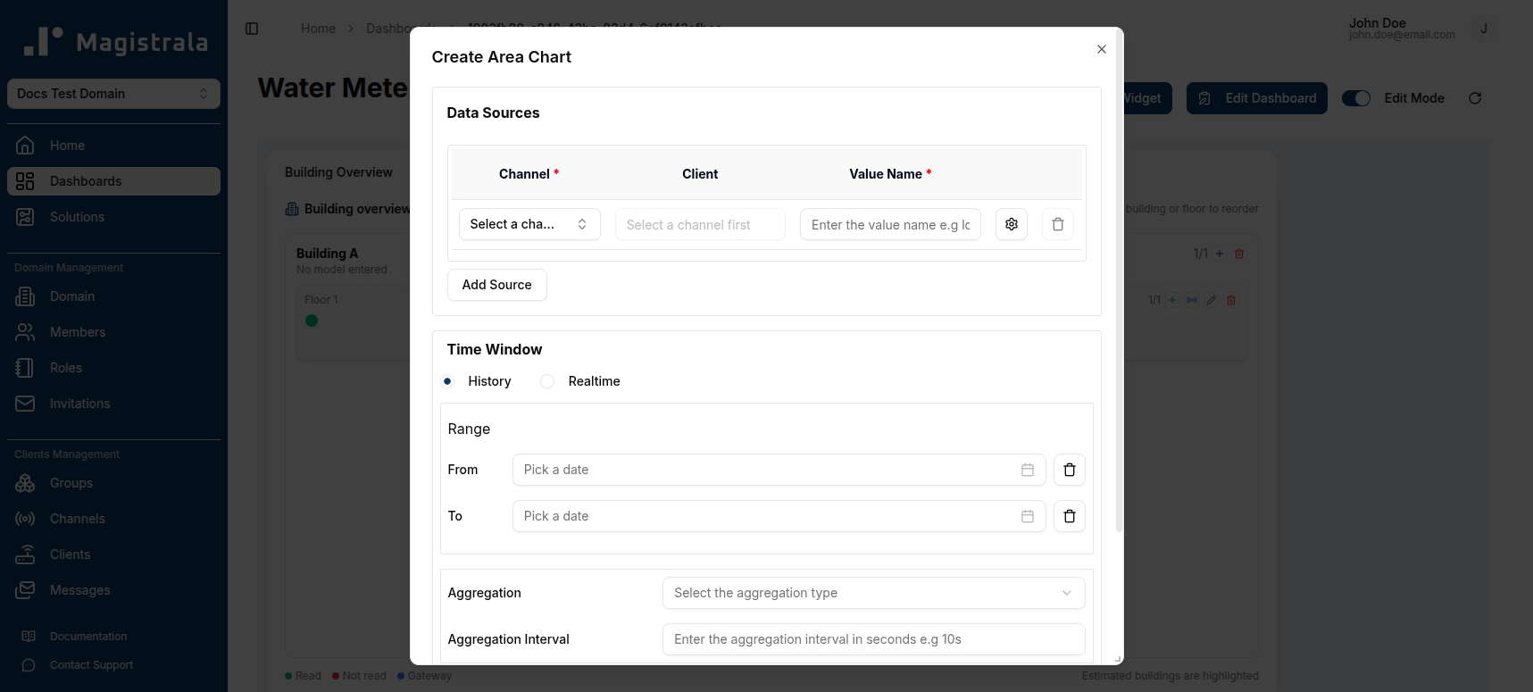 Create Area Chart