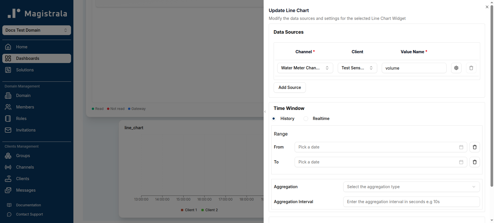 Adjusting Line Chart dataSources