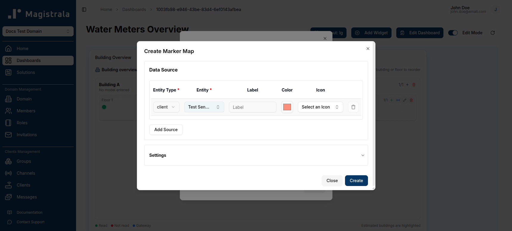 Entity Type Selection