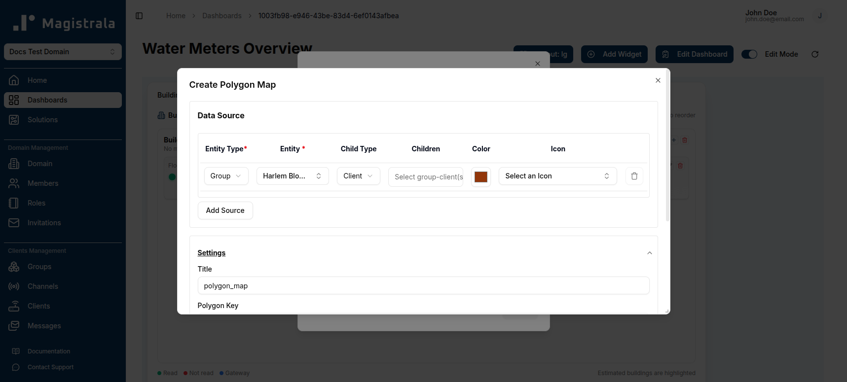 Polygon Map Settings