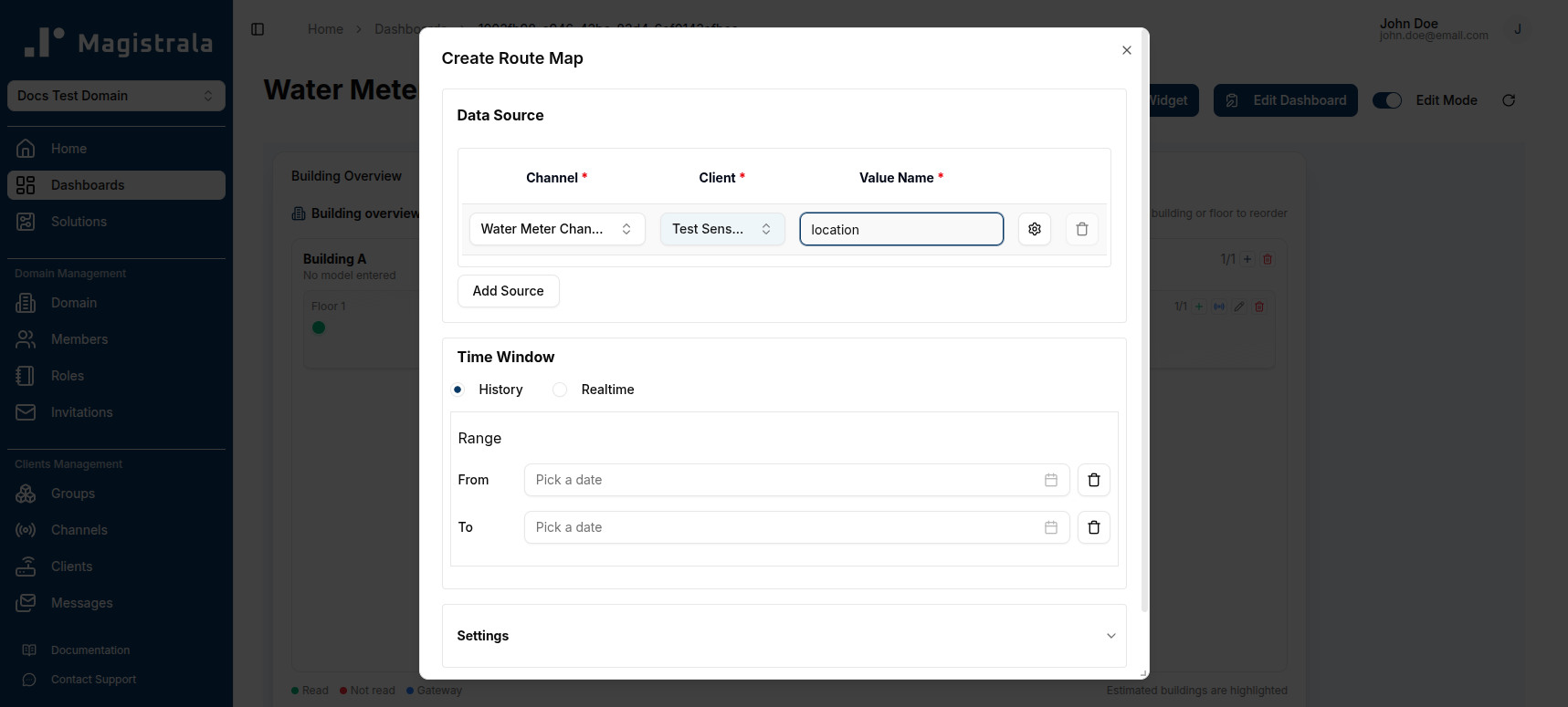 Route Map Data Source