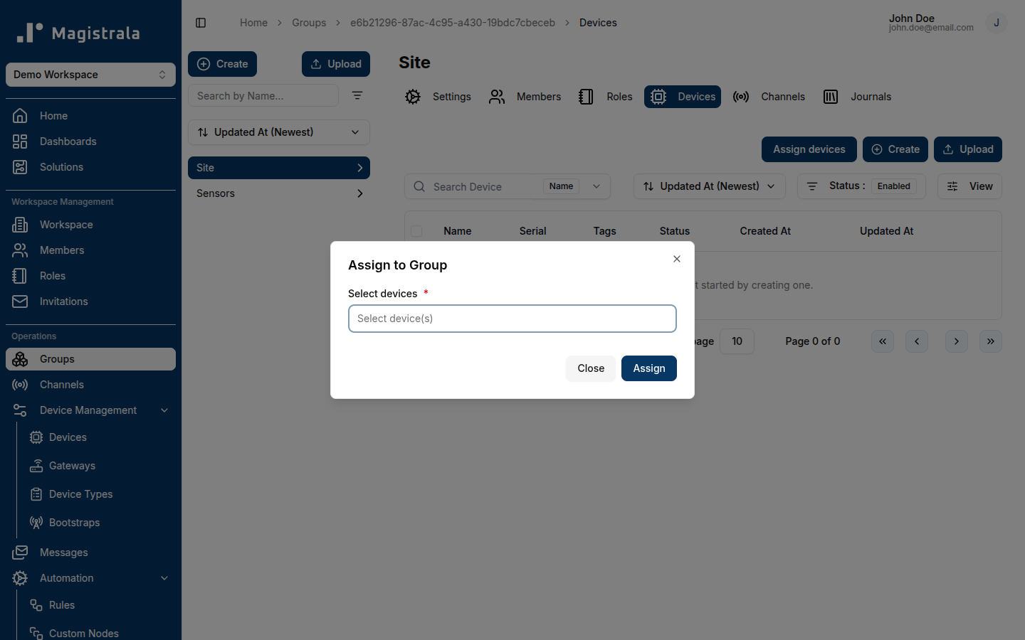 Assign Group devices