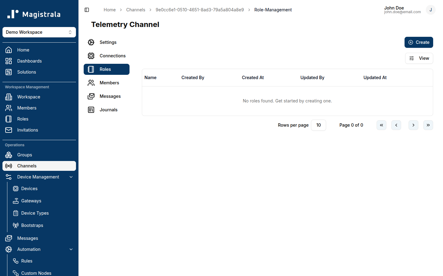 Create channel role