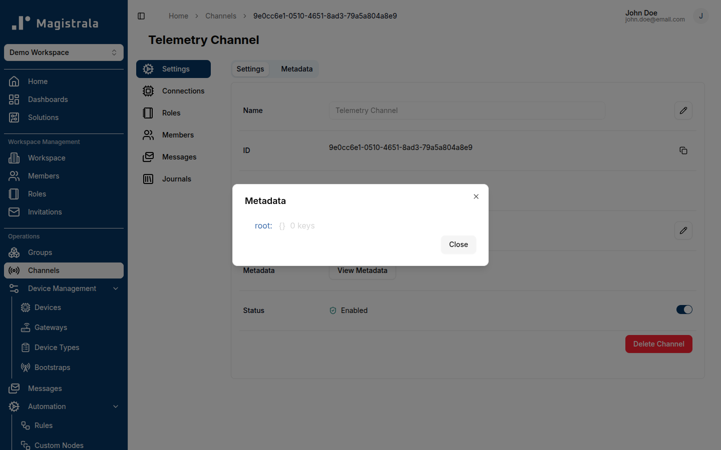 Channel Metadata