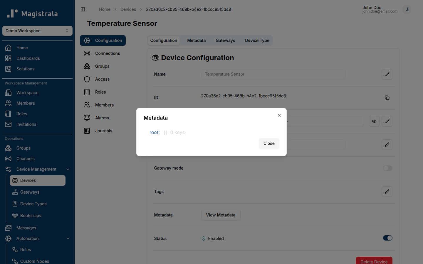 Device Metadata