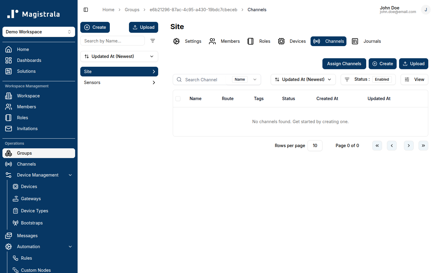 Group channels