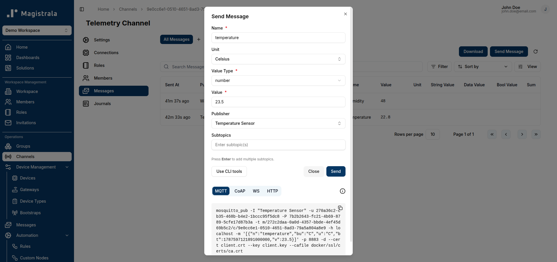 Click use CLI tools button