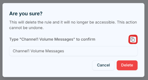 Delete rule