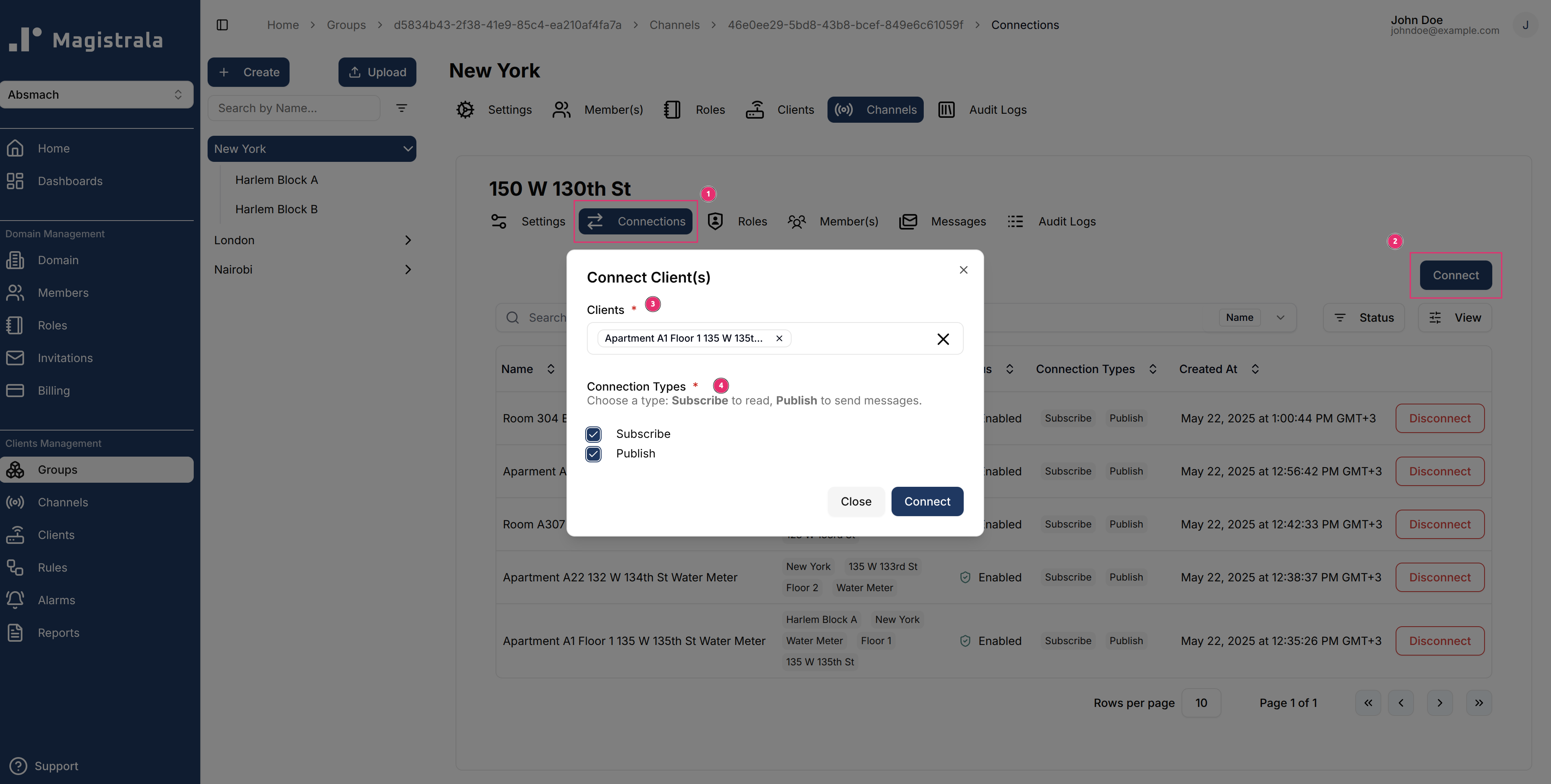 Connect Group Channel Devices